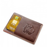 Carteira de couro compacta Party Wallet Nordweg NW009 cartão de crédito italiano café